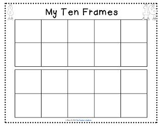 the ten frames worksheet for students to learn how to write and draw numbers