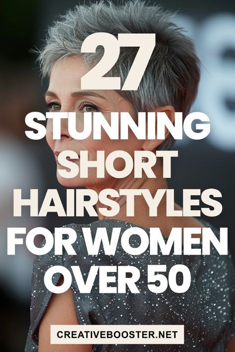 Click for More ➡️ | Save for Later ❤️  Refresh Your Look with the Top Short Hairstyles for Women Over 50 in 2024! Our guide is packed with 27 stunning hairstyles, tailored for the stylish woman over 50.   Choose from edgy pixie cuts to soft, layered bobs, and redefine elegance. Transform your appearance and boost your confidence with a hairstyle that suits your life and style! No Bangs Hairstyles Short, Older Short Hairstyles Over 50, Short Layered Stacked Bob Haircut, New Short Hairstyles For Women Over 50, Short Hairstyle Women Older Than 50, Short Grey Hairstyles For Women Over 50, Over 50 Womens Hairstyles, Short Gray Hairstyles For Women Over 50, Short Hairstyle Women Grey Hair