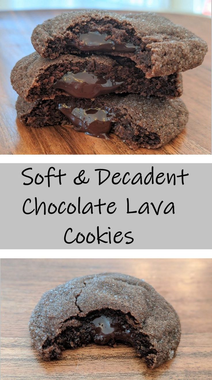 soft and decadent chocolate lava cookies are the perfect treat