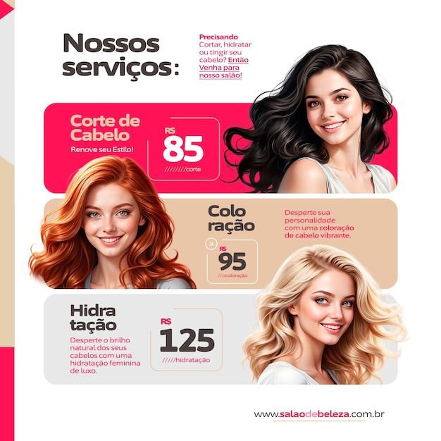 an advertisement for hair products with two women in the back and one woman on the front