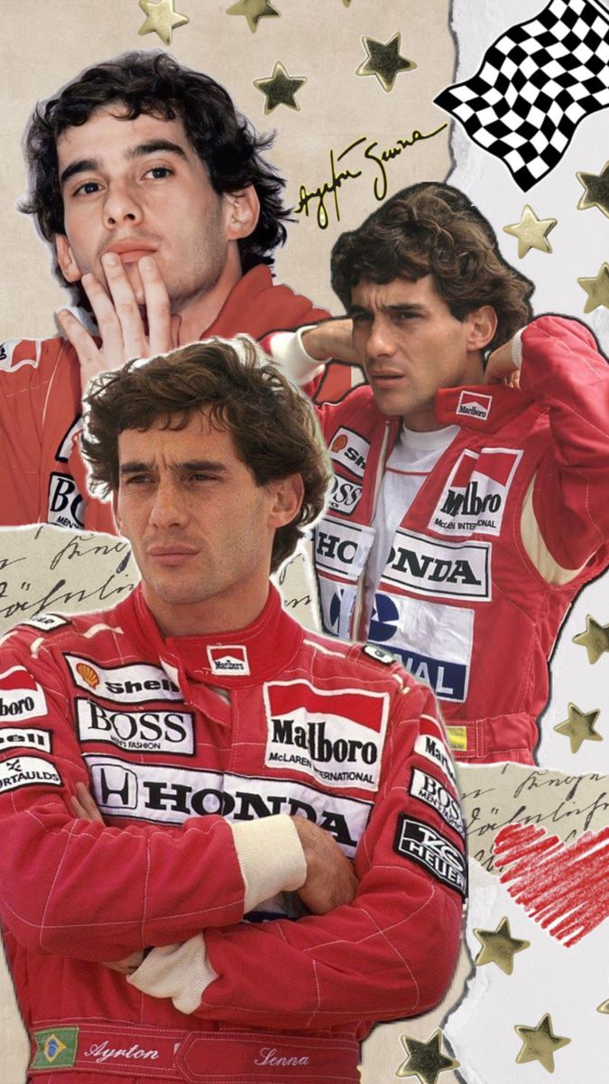 two men in red racing suits with their hands on their chins and one is holding his hand to his face