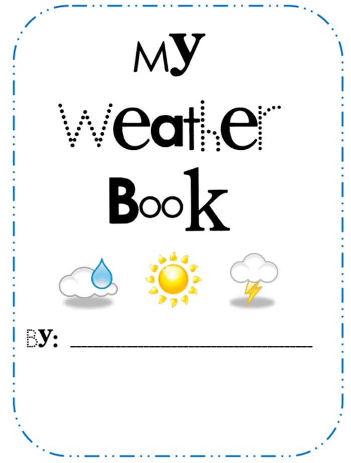 a book with the words my weather book