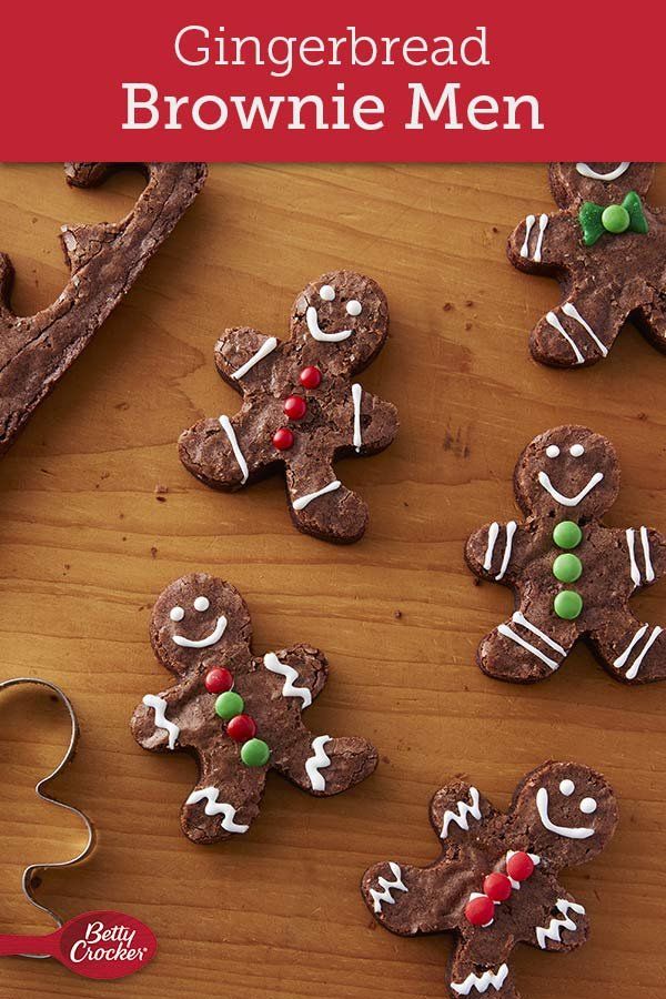 the gingerbread brownie men are ready to be eaten