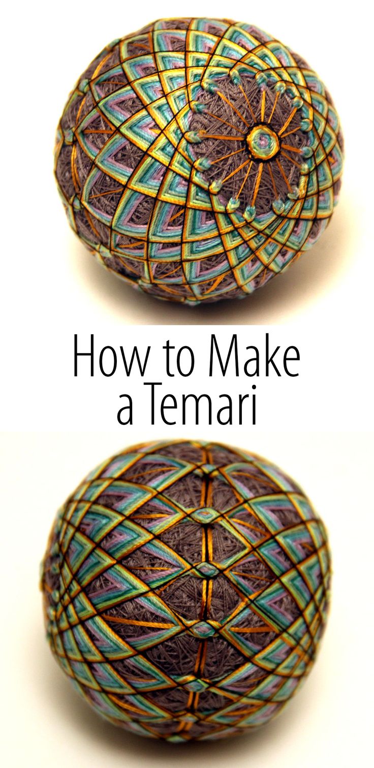 two balls of yarn with the words how to make a temari on them