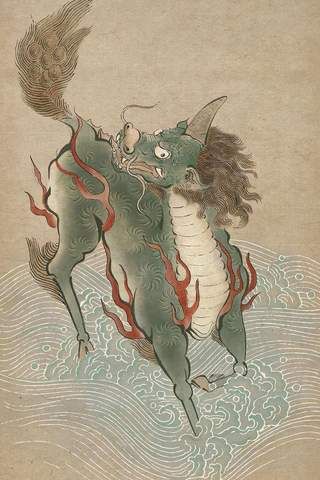 Mythical Creatures List, Dragon Wallpaper Iphone, Chinese Folk Art, Chinese Mythology, Mythical Animal, Mythical Creature, Big Art, Mythological Creatures, God Art