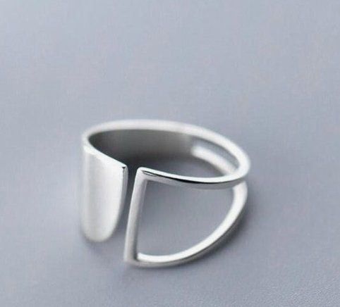 Ring For Bride, 925 Silver Ring, Silver Jewelry Handmade, Geometric Jewelry, Silver Band Ring, Gift Ring, Rings Simple, 925 Silver Rings, Ring Silver