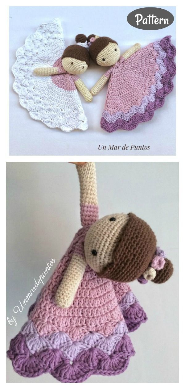 The Doll Lovey Free Crochet Pattern works up quickly and is toys and security blanket, all in one. It will give the little one in your life lots of snuggly comfort. Free Arumigami Patterns, Lovey Pattern, Crochet Lovey, Confection Au Crochet, Pola Amigurumi, Crochet Baby Toys, Haken Baby, Baby Lovey, Crochet Diy