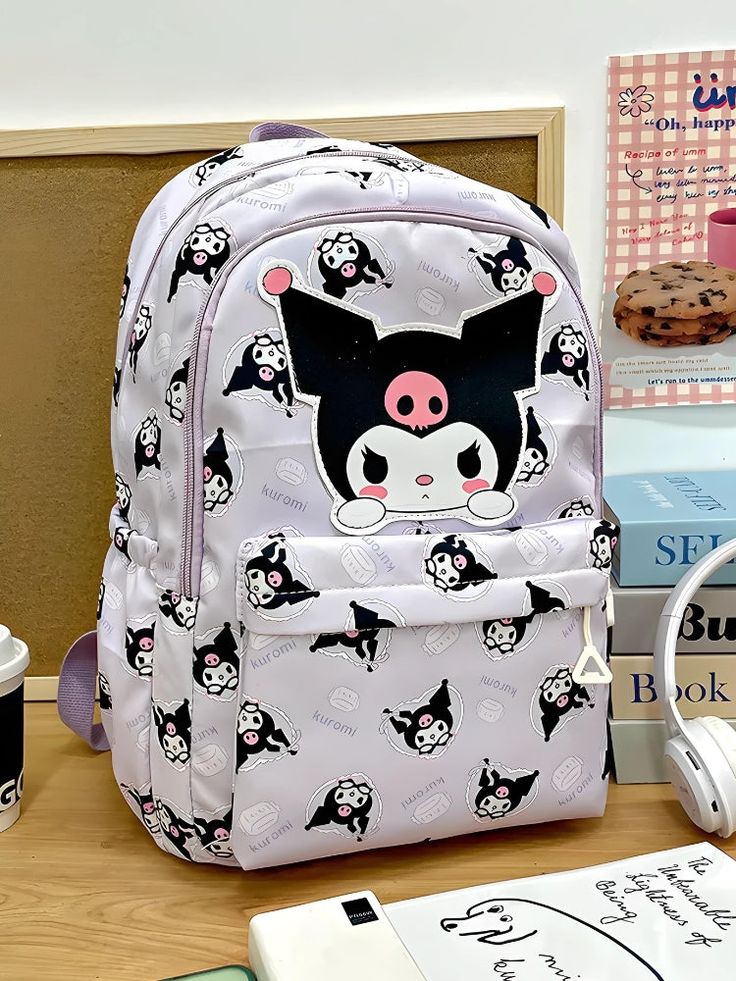 Sanrio Characters Backpack Aesthetic Sanrio, Sanrio Backpack, Fall Sweaters For Women, Hello Kitty Kuromi, Crop Pullover, Aesthetic Bags, Denim Hoodie, Kuromi Cinnamoroll, Jogger Pants Casual