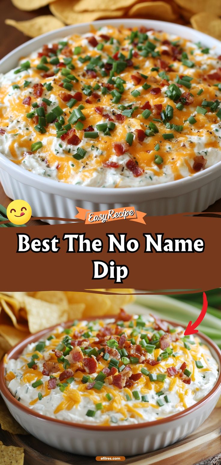 the best no name dip recipe in a casserole dish