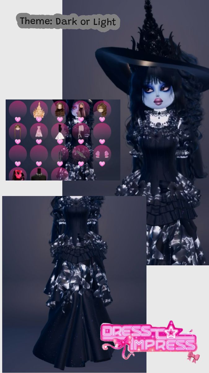 #dti #dresstoimpress #dresstoimpressoutfit #outfit #roblox #pinterest #fyp #trending #soups #darkorlight Rh Design, Outfit Dark, Outfit Roblox, Dark Dress, Lit Outfits, Light Dress, Soups, Light In The Dark, Dress To Impress