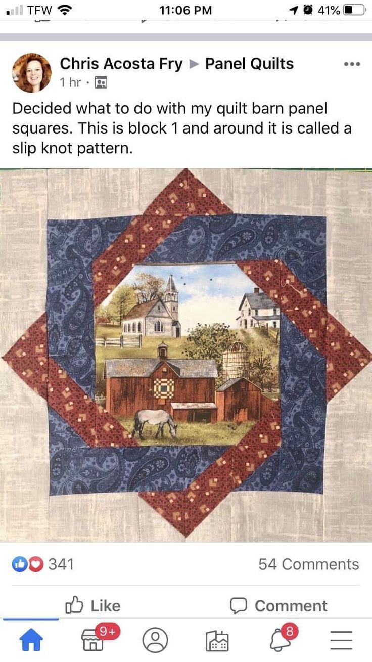 an image of a quilt on the facebook page