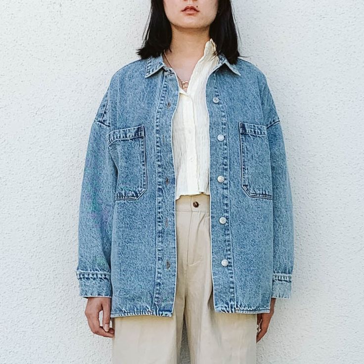 The Jackie Overshirt Features A Pared-Down Silhouette In A Sturdy 100% Cotton Denim That Will Age Beautifully. Button Down, Chest Pockets, Boxy, Oversized, Collared, Faded Denim Pair With Our Claudia Dress And Strappy Sandals For A Chic, Feminine Touch. Measurements: S/ Length-27.5", Chest-22", Waist- 22", Shoulder-24", Sleeve-18" M/ Length-28", Chest-23", Waist- 23", Shoulder-24.5", Sleeve-18" L/ Length-28.5", Chest-23.5", Waist- 24", Shoulder-25", Sleeve-19" Fit Notes: Oversized, Size Down For Oversized Denim Top For Day Out, Oversized Denim Button-up Tops, Oversized Denim Blue Tops With Button Closure, Oversized Denim Top For Everyday, Oversized Light Wash Denim Button-up Top, Oversized Dark Wash Shirt For Spring, Trendy Relaxed Fit Button-up Denim Top, Oversized Denim Tops With Buttons, Trendy Denim Shirt For Day Out