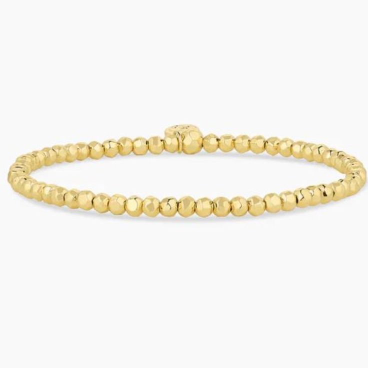 Nwt 18k Gold-Plated Faceted Beads Beads Measure 1/8" Diameter Stretches To Fit Most Wrists Smoke-Free Home, No Modeling Gorjana Jewelry, Faceted Bead, Stretch Bracelets, Womens Jewelry Bracelets, 18k Gold, Gold Plate, Plating, Women Jewelry, Beads