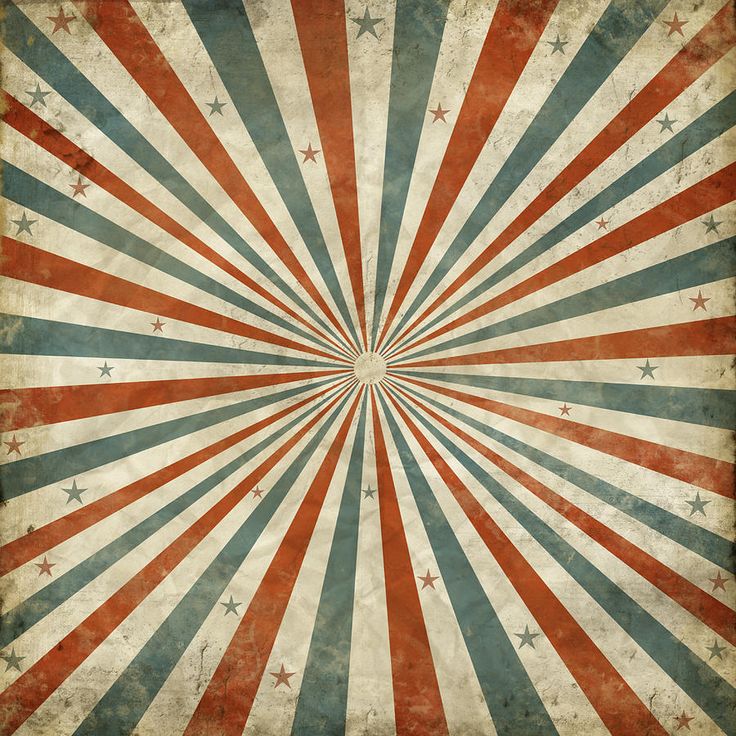 an old circus poster with sunbursts and stars in the center, as well as grungy paint