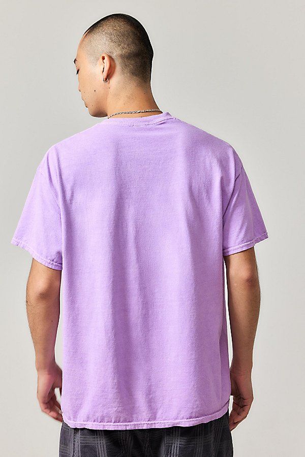 Ribbon-topped graphic tee with a kitsch print on the front. Soft jersey tee with a crew neck, drop shoulders and short sleeves. Content + Care 100% Cotton Machine wash Imported Size + Fit Model is 185cm/6'1" and wearing size Medium Use our size guide to check how this product fits | Urban Outfitters UO Lilac IDGAS Tee in Pink, Men's at Urban Outfitters Purple Crew Neck T-shirt With Front Print, Casual Purple T-shirt For Streetwear, Purple Relaxed Fit T-shirt For Streetwear, Urban Purple Cotton T-shirt, Urban Style Purple Cotton T-shirt, Purple Cotton Crew Neck T-shirt, Urban Outfitters Crew Neck Screen Print T-shirt, Purple Graphic Print T-shirt Crew Neck, Purple Crew Neck T-shirt With Text Print