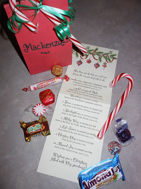 candy, candy bar, and letter on the table next to it are laid out