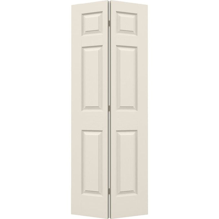 This 6 panel molded bi-fold is ideal for closets and laundry areas. It is an affordable hollow core construction for areas where sound control is less important. The simple, straight lines of the 6-panel square top design naturally complement both contemporary and traditional architecture. The textured surface is perfect for painting and decorating to easily complement your decor. RELIABILT 24-in x 80-in 6-panel Textured Hollow Core Primed Molded Composite Closet Bifold Door (Hardware Included) Mirrored Bifold Closet Doors, American Building, Bifold Door Hardware, Closet Interior, Bifold Door, Bi Fold Door, Bifold Closet Doors, Satin Nickel Hardware, Contemporary Doors