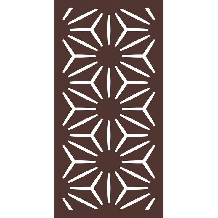 the stencil is designed to look like an intricate design, with white lines on brown