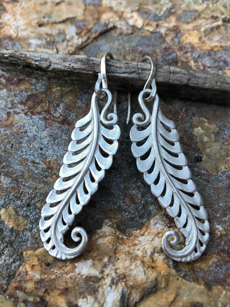 These delicate fern leaves are finely handcrafted in brass or white brass with sterling silver findings. Fibonacci Art, Fern Tattoo, Coil Pottery, Soldered Jewelry, Fern Frond, Fern Leaves, Silver Fern, Soldering Jewelry, Bridal Necklace