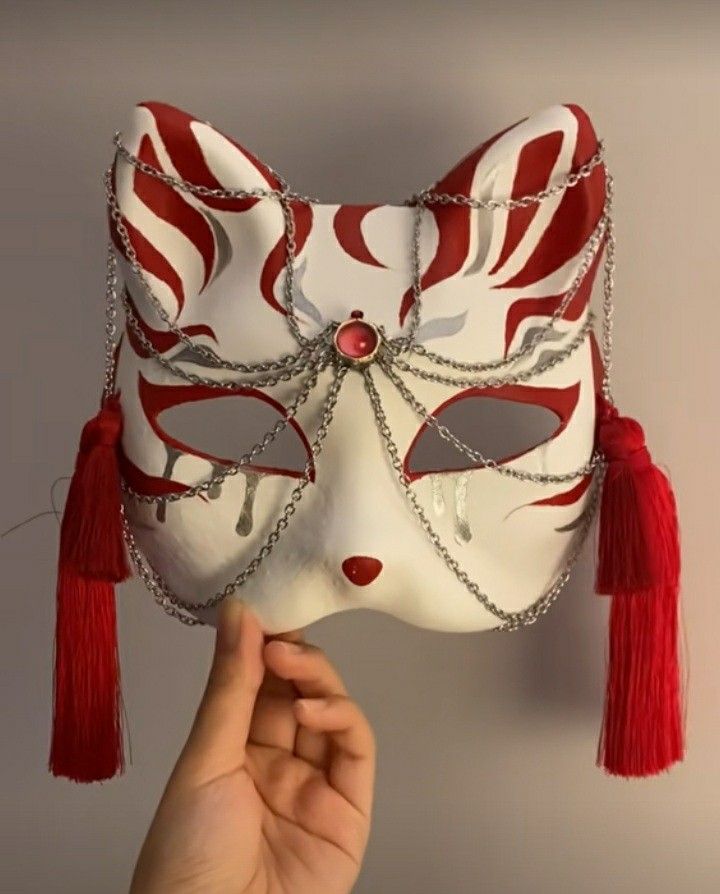 Japanese Fox Mask, Japanese Fox, Mask Aesthetic, Kitsune Mask, Japanese Mask, Fox Mask, Japanese Cat, Cool Masks, Cat Mask