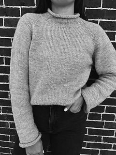 The Roll With Me Sweater Knitting Pattern is a women’s sweater featuring a classic rolled neck line and a slightly oversized boxy fit. It is knit from the top down and stitches for the sleeves and collar are picked up from the body. The pattern is available in sizes: XS(S)(M)(L)(XL)(XXL) and is meant to be worn with approx. 4-5 inches of positive ease. Rolled Neck Sweater Pattern, Roll Neck Sweater Pattern, Raglan Sweater Knitting Pattern, Knitting Patterns Sweaters, Knitted Sweater Pattern, Sweater Knitting Pattern, Sweater Knitting, Wu Tang Clan, Knit Sweaters