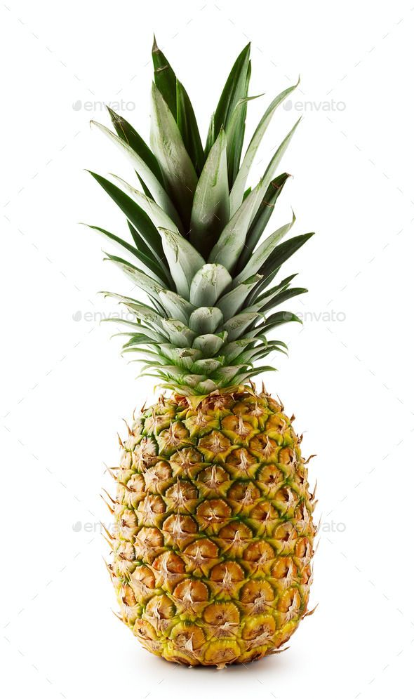 a pineapple on a white background - stock photo - images