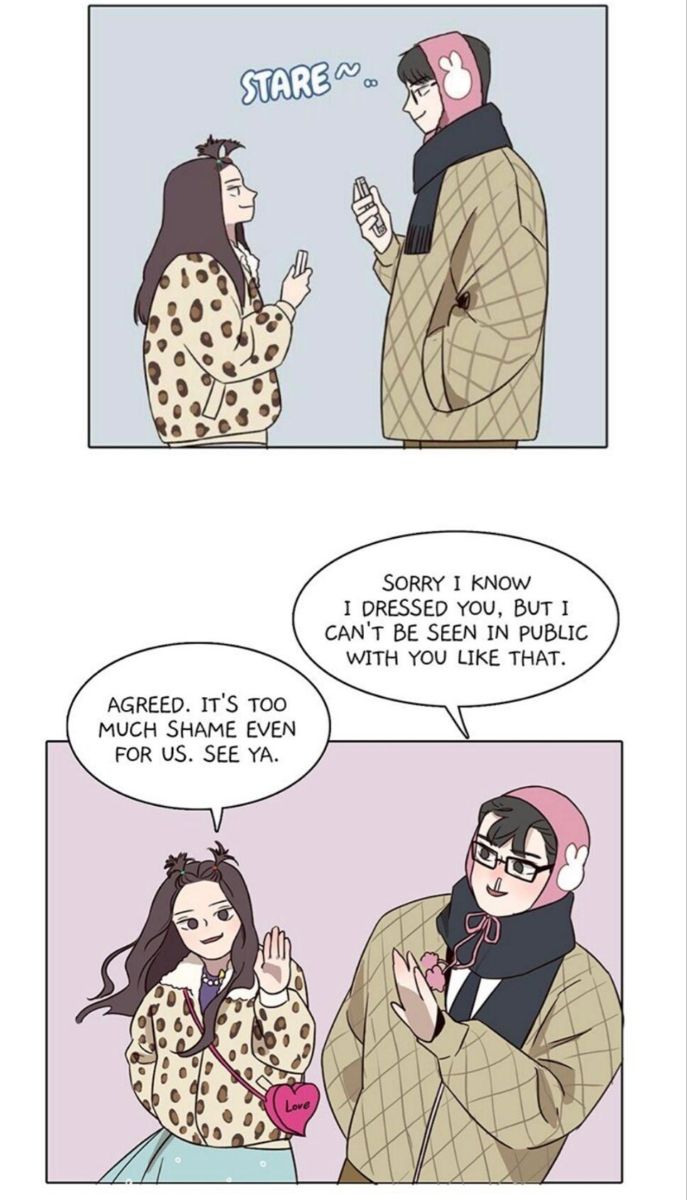 the comic strip shows two people talking to each other