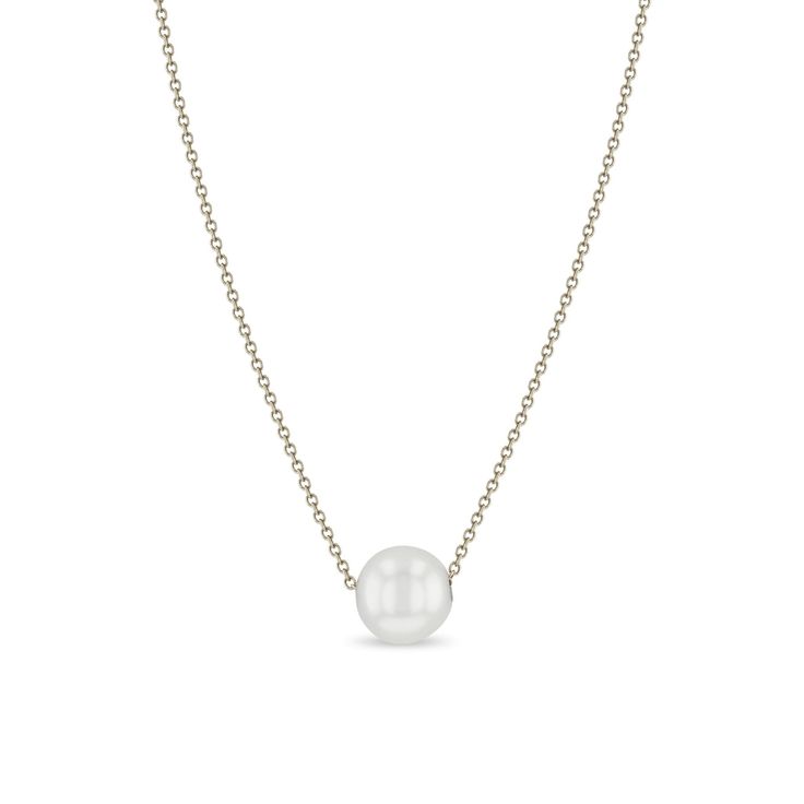 14k gold cable chain necklace with a single threaded large white freshwater cultured pearl SPECIFICS • 14k tiny cable chain adjustable at 14-15-16"• pearl is approx. 8mm Large Pearl Necklace, Cable Chain Necklace, Pearl Choker Necklace, Chain Choker Necklace, Pearl Choker, Ring Size Guide, Large White, Bracelet Sizes, Cable Chain