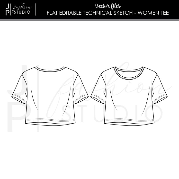 Crop Top Technical Drawing, How To Draw Tshirt, Crop Top Flat Sketch, Crop Top Sketch, Beachwear Moodboard, Crop Top Template, Crop Top Illustration, Top Technical Drawing, Crop Top Drawing