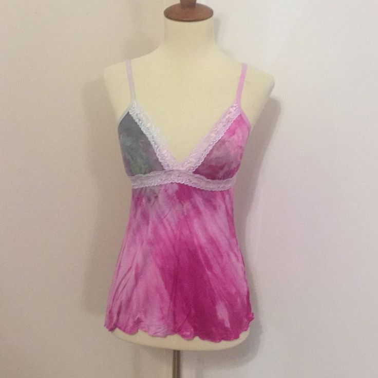 This Is A Brand New Love Tanjane Sleep Top. Straps Are Adjustable. Soft And Stretchy Material. Lace Trim. Measures 14 Inches Across The Bust And Is About 22.5 Inches In Length. Made In Southern California And Hand Dyed. Price Is Firm. Thanks For Looking. Pink Bra Friendly Cami Tank Top, Pink Bra-friendly Cami Tank Top, Pink Tank Top With Spaghetti Straps, Bra Friendly, Pink Camisole With Spaghetti Straps, Pink Spaghetti Strap Camisole Bra Friendly, Pink Bra Friendly Top For Spring, Pink Feminine Tank Top With Lace Trim, Feminine Pink Tank Top With Lace Trim, Pink Bra Friendly Cami Top