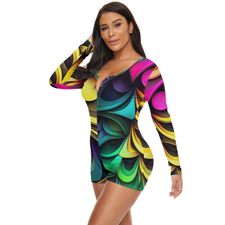 Make a splash in style with Mila Beachwear's Exotic Mosaic Long Sleeve Boyleg Swimsuit. Embrace the allure of exotic destinations with this stunning one-piece featuring a vibrant mosaic-inspired print. The long sleeves provide sun protection while the boyleg cut offers comfort and coverage. Crafted with high-quality, quick-drying fabric, this swimsuit is perfect for both active beach days and leisurely lounging by the pool. Stand out with confidence and elegance in Mila Beachwear's Exotic Mosaic Multicolor One-piece Bodysuit For Vacation, Multicolor Stretch One-piece Swimsuit, Multicolor One Pieces For Summer Party, Spring Multicolor Bodysuit For Poolside, Fitted Multicolor Bodysuit For Vacation, Fitted Multicolor One Piece For Spring, Fitted Multicolor One-piece For Spring, Fitted Multicolor One Pieces For Spring, Spring Multicolor Fitted One Piece