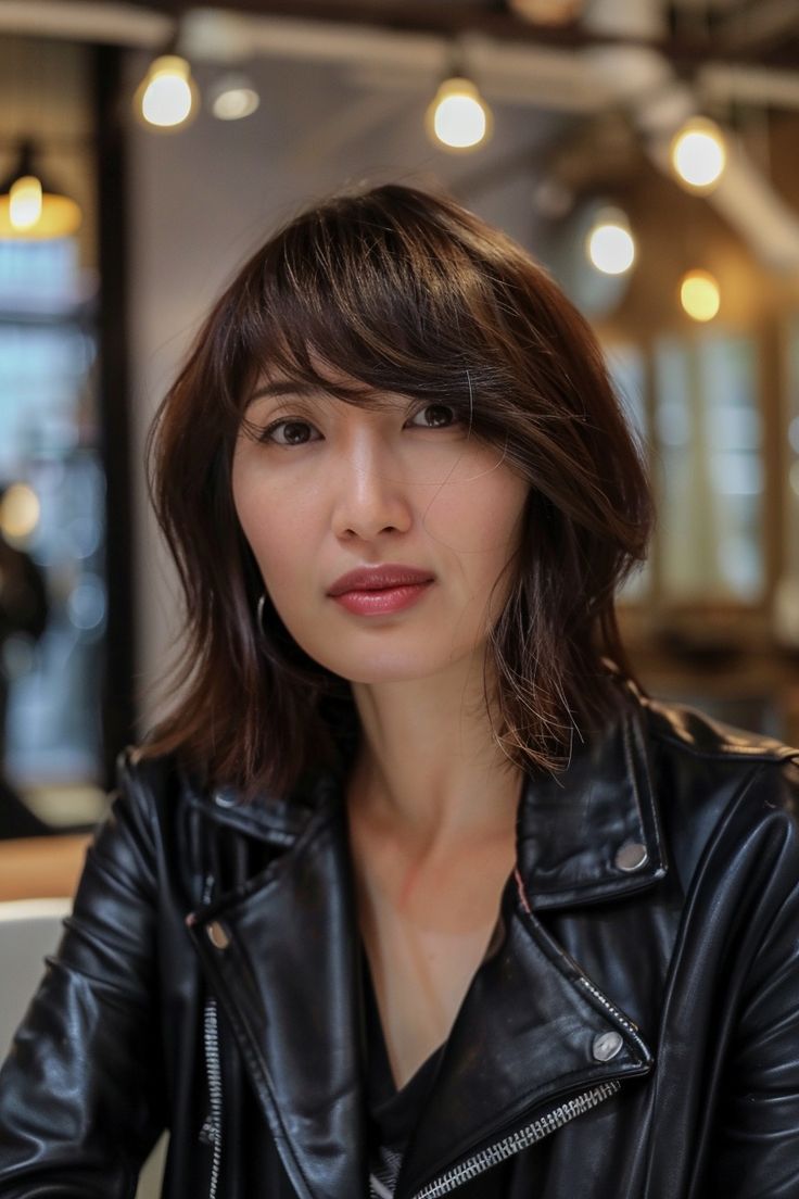 Woman with elegant side-swept fringe enhancing her hairstyle. Swept Bangs, Side Swept Bangs, Side Swept, Suits You, Natural Beauty, Bangs, Tap, Hair