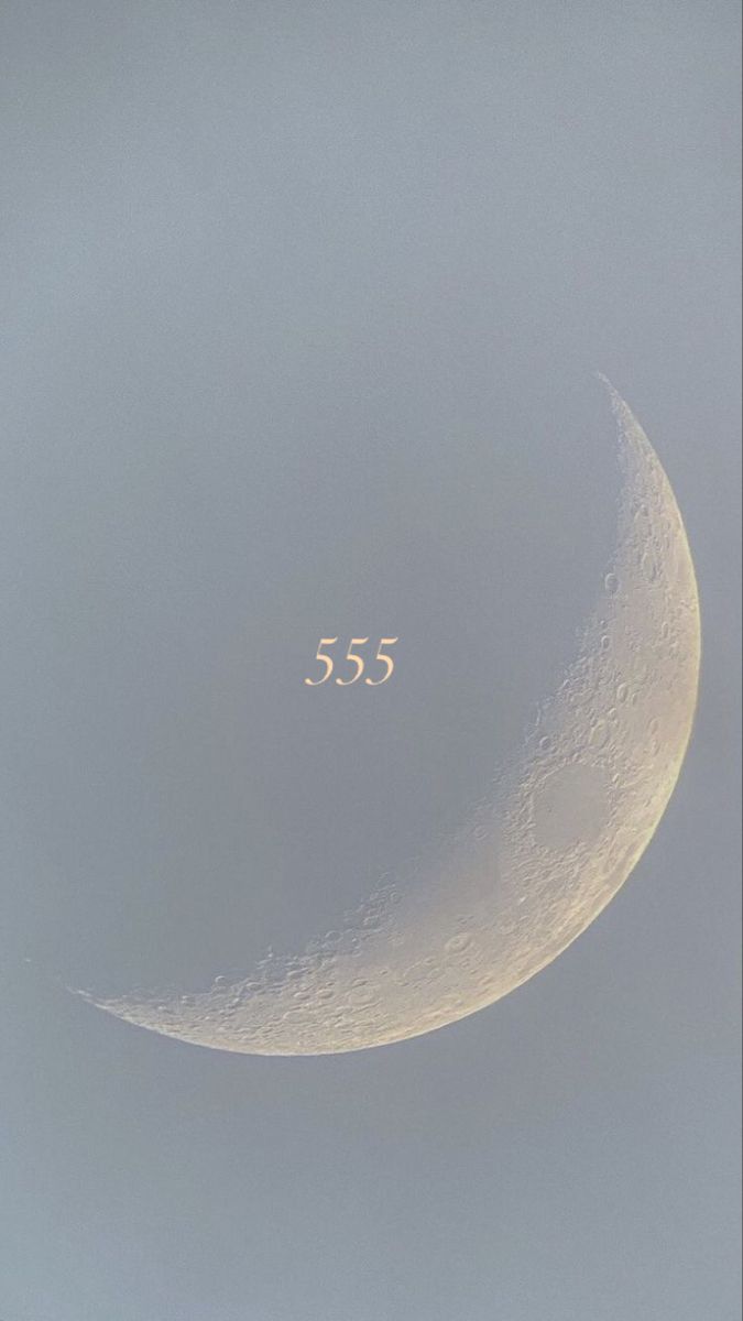 a half moon with the number 555 written on it