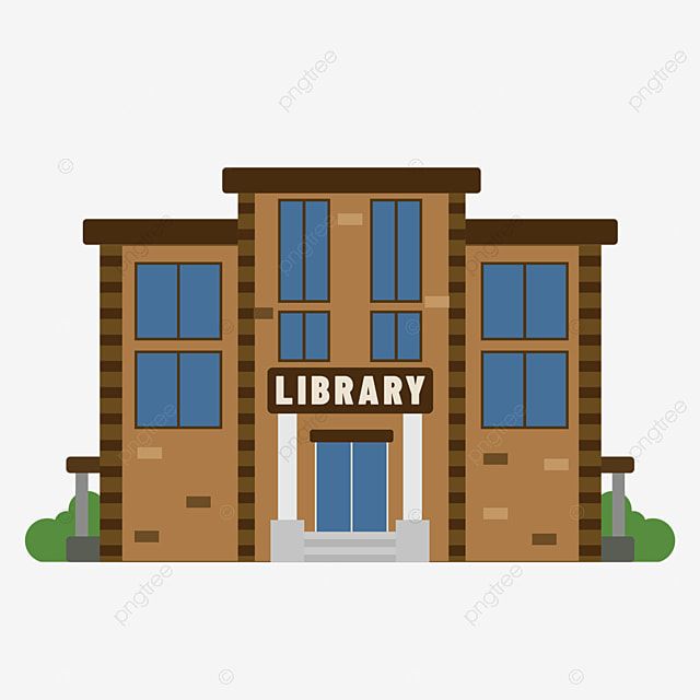 an old library building with the word library on it's front door and windows