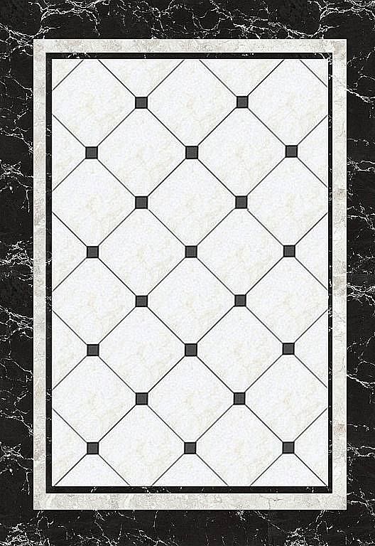 a black and white tile with squares on it