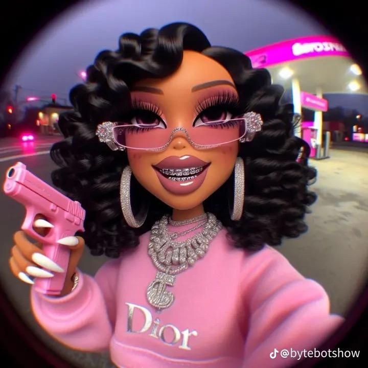 PẼRRŶ🦈 on TikTok Bratz Dolls Paintings, Don't Touch My Phone Wallpapers Cute, Baddie Pfp Pink, Phone Wallpapers Cute, Female Hustler, Don't Touch My Phone Wallpapers, Black Bratz, Don't Touch My Phone, Black Bratz Doll