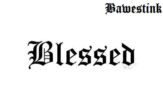 the word, bessed is shown in black ink on a white paper background