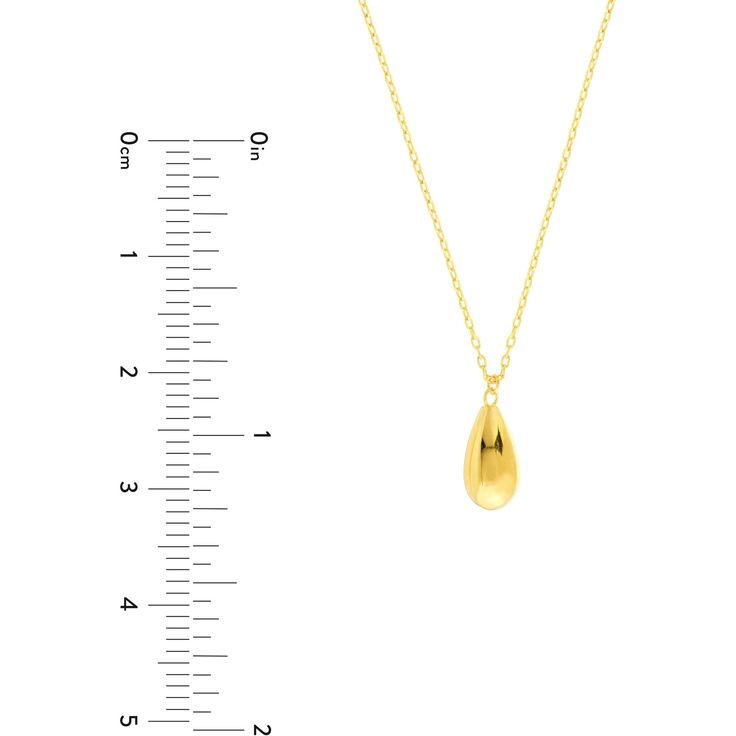 Immerse yourself in the timeless elegance of the Bombe Teardrop Pendant Necklace by Olas d'Oro. Awaken your senses with this exquisite piece that effortlessly blends artistry and sophistication. Crafted in 14K yellow gold, this pendant necklace is the epitome of refined luxury.This necklace is more than just jewelry; it's a statement of your unique style and taste. Its teardrop shape exudes grace and allure, making it the perfect accessory for any occasion. Whether you're dressing up for a speci Timeless Teardrop Drop Necklace For Formal Occasions, Timeless Teardrop Pendant Drop Necklace For Formal Occasions, Timeless Teardrop Necklace For Anniversary, Timeless Pear-shaped Necklace For Gift, Timeless Pear-shaped Necklace Gift, Classic Teardrop Necklace With Elegant Design, Timeless Drop Jewelry With Polished Finish, Dainty Pear-shaped Drop Necklace For Formal Events, Dainty Pear-shaped Necklace For Formal Occasions