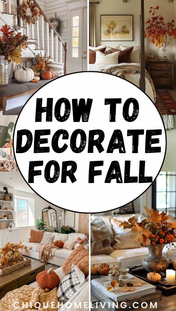 how to decorate for fall in the living room