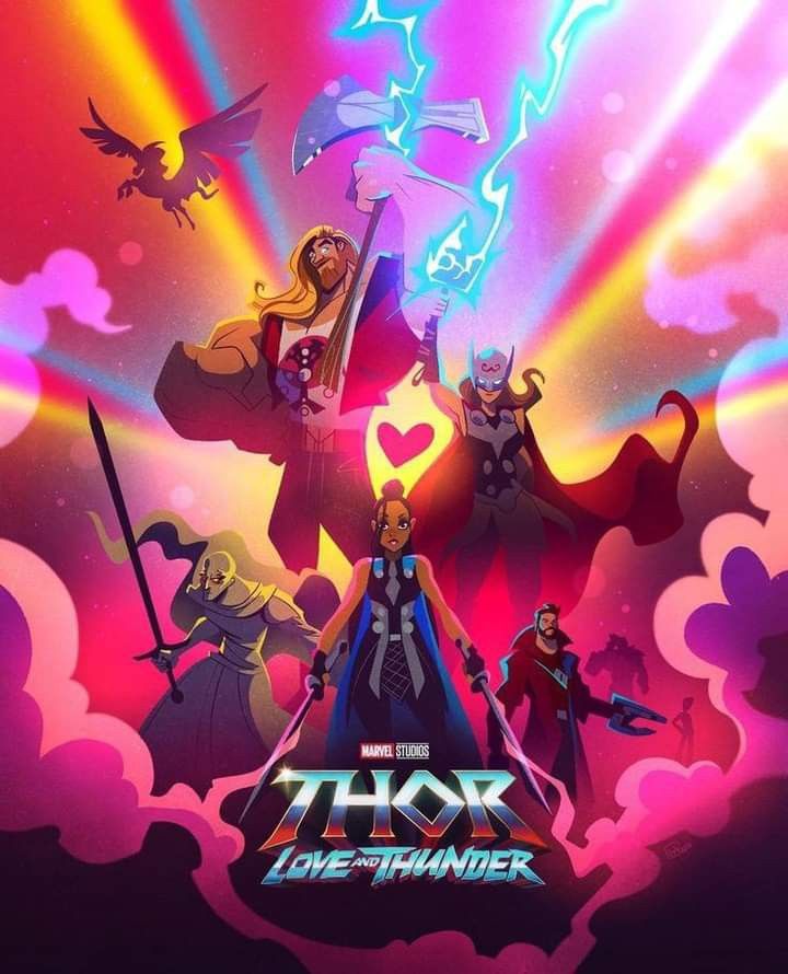 the poster for thor and the love - thunder from disney's upcoming animated movie