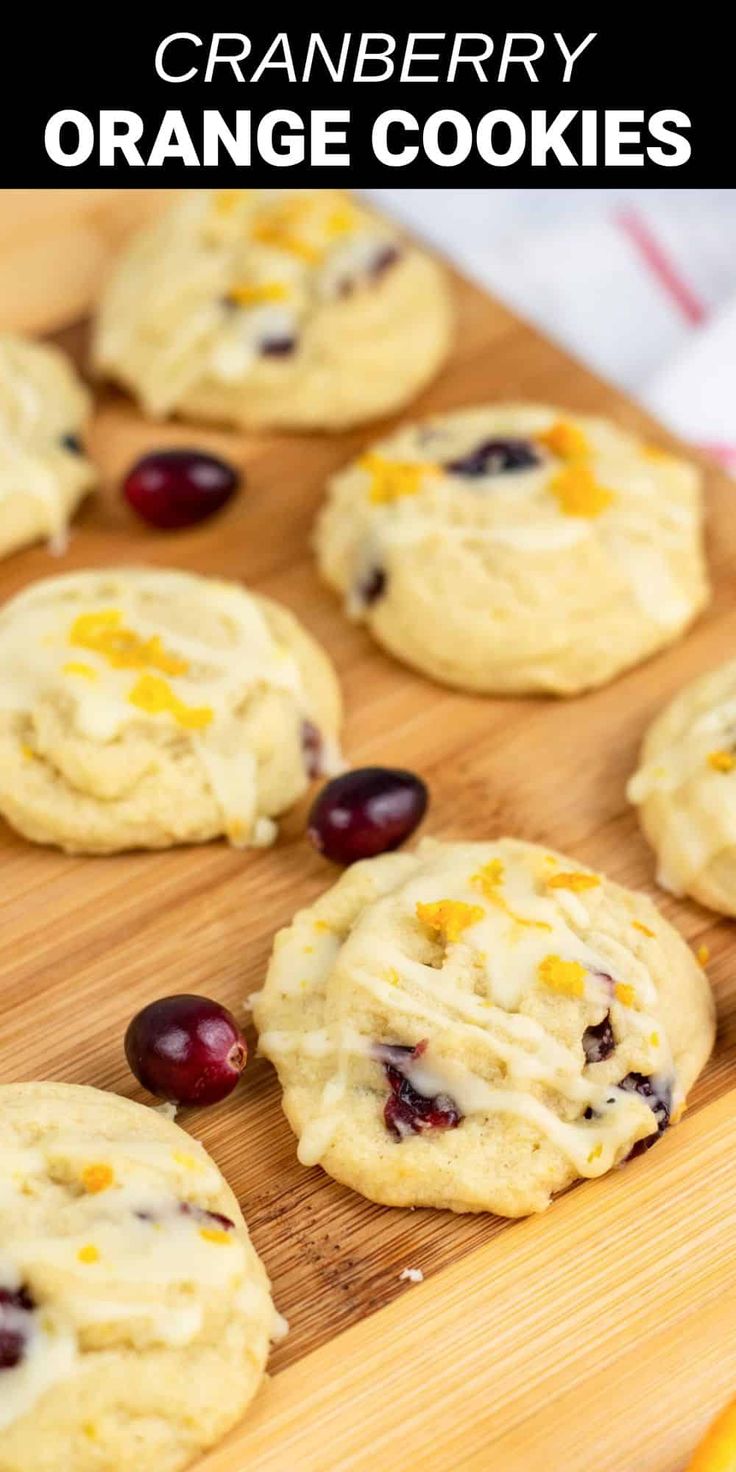 cranberry orange cookies on cutting board Krusteaz Cranberry Orange Muffin Mix Cookies, Copycat Mcalisters Orange Cranberry Club, Orange Balls No Bake, Orange Craisin Cookies, Chocolate Orange Crinkle Cookies, Chocolate Cranberry Orange Shortbread Cookies, Orange Cranberry Cookies Soft, Orange Meringue Cookies, Cranberry Orange Bars Recipe