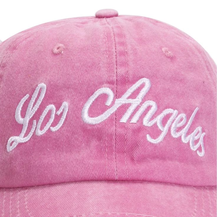 Get ready to add a touch of California style to your wardrobe with our Los Angeles Baseball Cap. This vibrant and playful cap is the perfect accessory to complete any casual and trendy outfit, or to creat American Girl Aesthetic Outfit Material: CottonAdjustable size American Girl Aesthetic, Egirl Soft, Egirl Clothes, Soft Girl Clothes, Kawaii Goth, Soft Pink Color, Kawaii Accessories, Embroidered Baseball, Y2k Pink