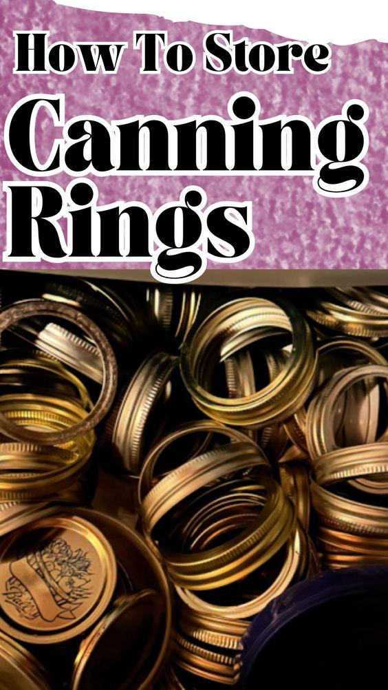 the words how to store canning rings in front of stacks of gold coins