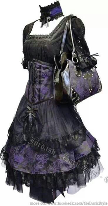 Lolita Outfit, Bust Dress, Fashion Fails, Goth Dress, Gothic Dress, Grunge Goth, Gothic Punk, Dress Purple, Gothic Outfits