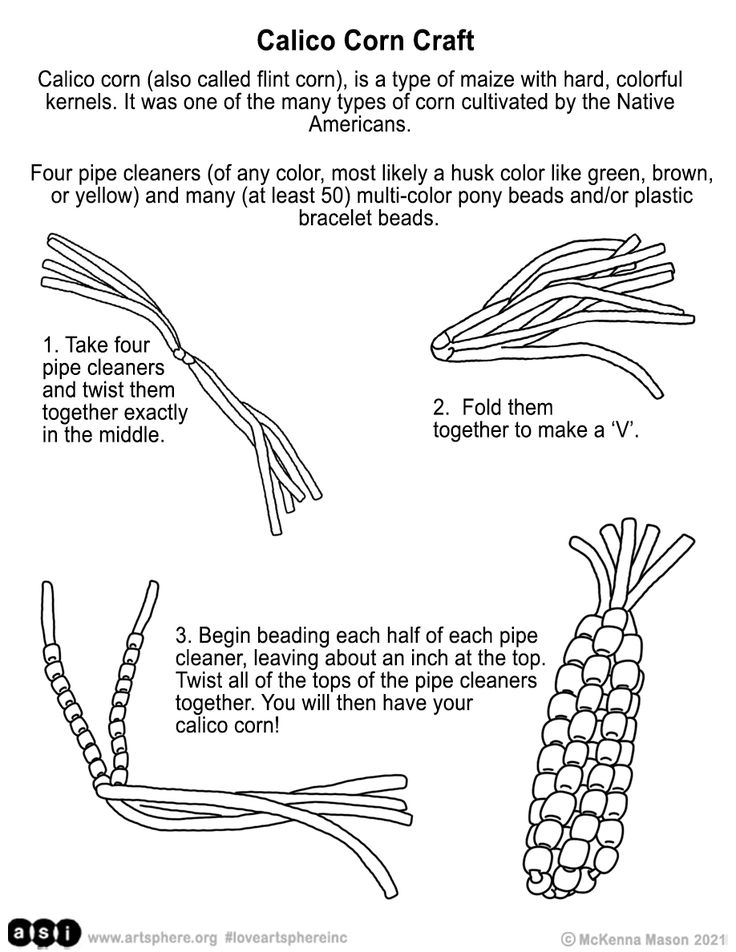 an image of corn on the cob instructions for children to learn how to make it