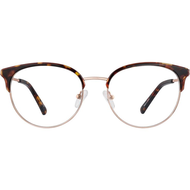 Get jet-set chic with these luxe half-rim browline glasses. The lightweight metal eyeglasses with glossy acetate eyeglasses front features a metal bridge and temple arms. For added comfort the style has spring hinges acetate temple tips and adjustable nose pads. It is available in black and gold or tortoiseshell and copper with blue metal temple arms and tortoiseshell temple tips. | Zenni Women's Browline Prescription Eyeglasses Tortoise Shell Mixed Browline Glasses Aesthetic, Tortoiseshell Glasses, Browline Glasses, Metal Bridge, Metal Eyeglasses, Classic Vibe, Rim Design, Zenni Optical, Oval Face Shapes