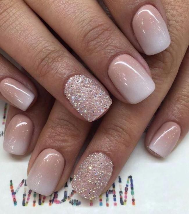 Neutral Nails Acrylic, Acrylic Nails Nude, Unghie Sfumate, Bridal Nail Art, Nude Nail Designs, Wedding Nails Design, Nail Art Wedding, Nail Swag, Short Acrylic Nails Designs