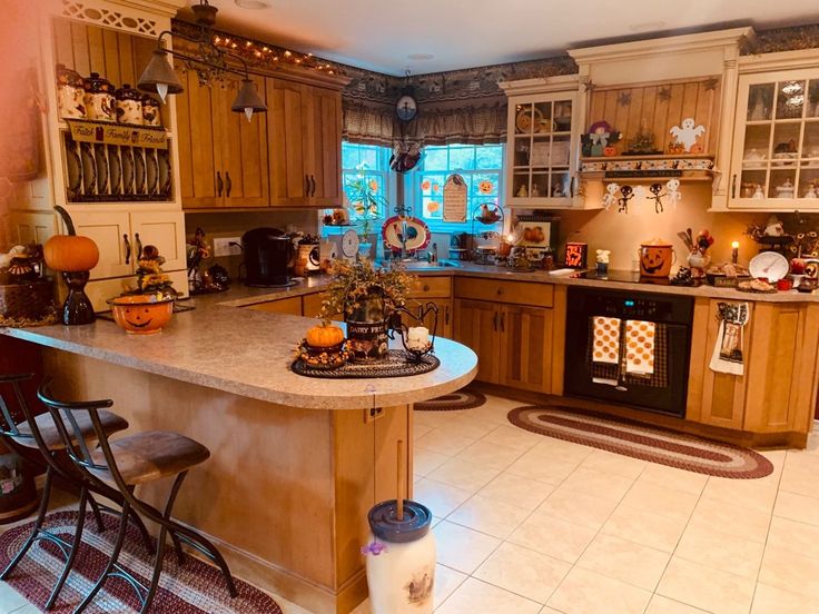 a kitchen filled with lots of counter top space