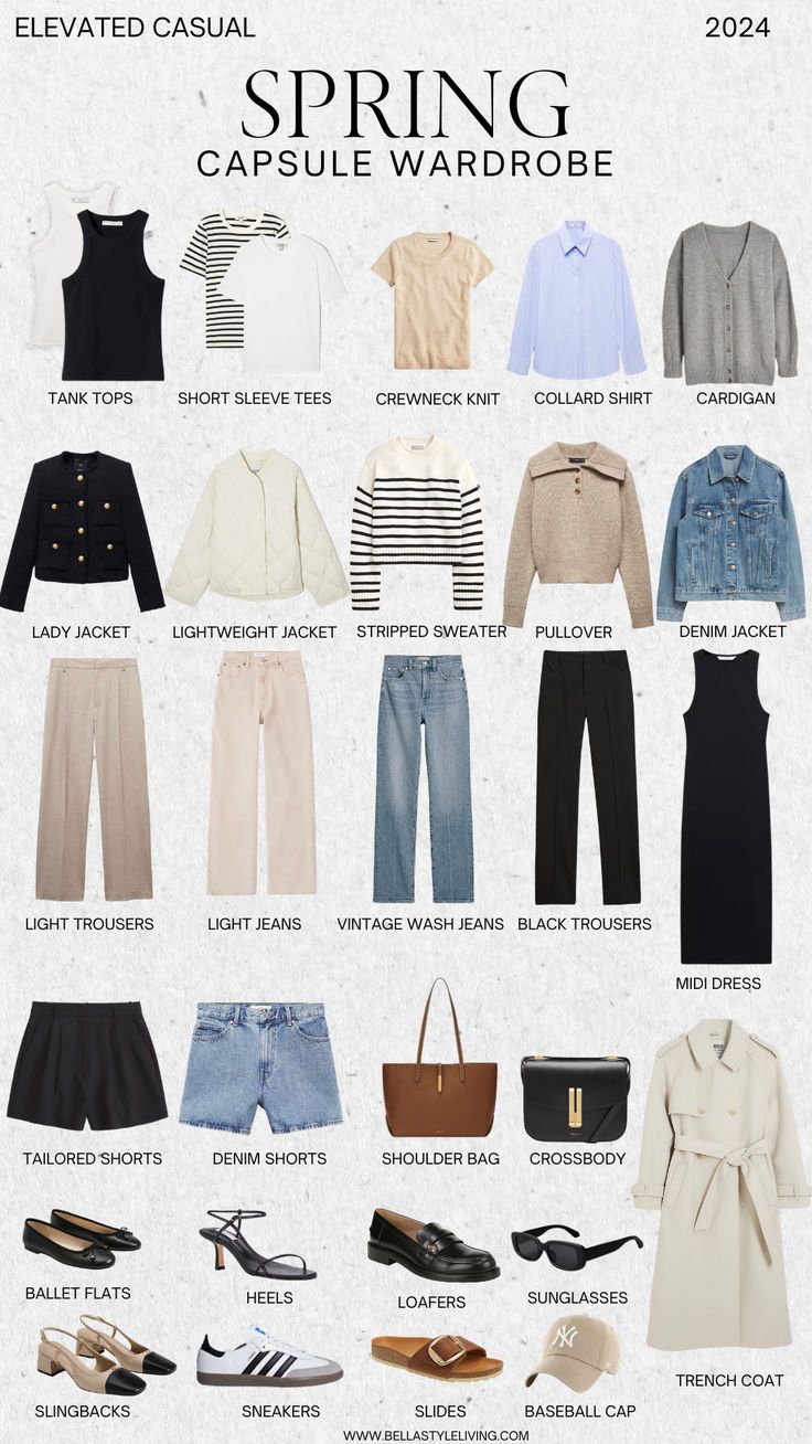 spring capsule wardrobe 2024 Outfit For Spring 2024, Spring 2024 Wardrobe Capsule, Spring And Summer Capsule Wardrobe, Capsule Wardrobe Outfits Spring 2024, Outfit Italy Spring, Fall Spring Outfits, Spring 2024 Wardrobe, Capsule Spring 2024, French Spring Capsule Wardrobe 2024