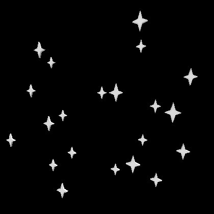 white stars are flying in the air on a white background with space for text or image